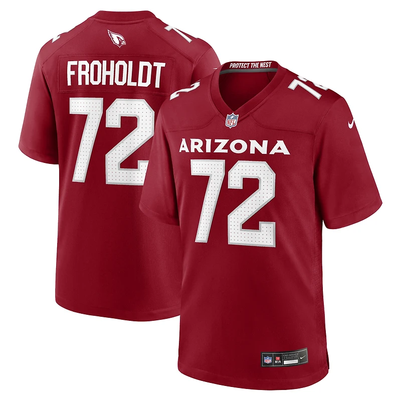 Men's Nike Hjalte Froholdt Cardinal Arizona Cardinals Team Game Jersey