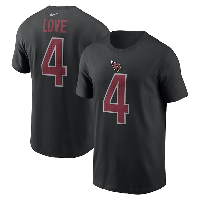 Men's Nike Jeremiyah Love Cardinal Arizona Cardinals Name & Number T-Shirt
