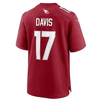 Men's Nike Kaden Davis  Cardinal Arizona Cardinals Team Game Jersey