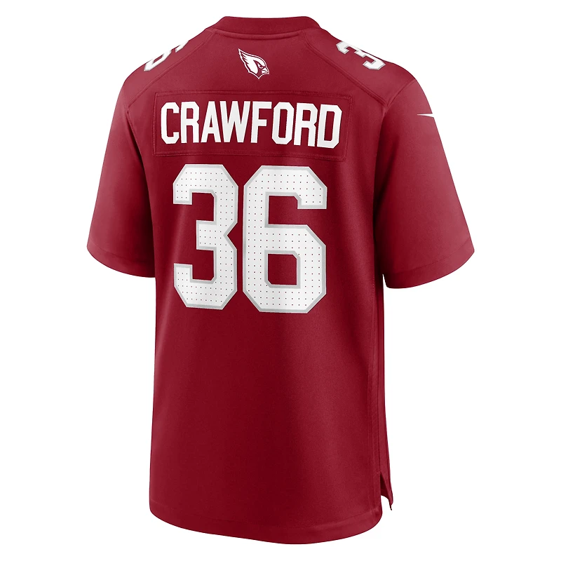 Maillot de match Nike Kitan Crawford Cardinal des Arizona Cardinals pour homme