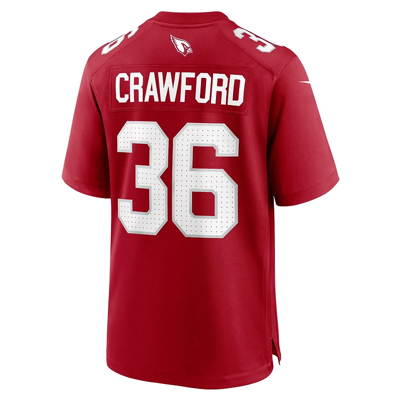 Maillot de match Nike Kitan Crawford Cardinal des Arizona Cardinals pour homme