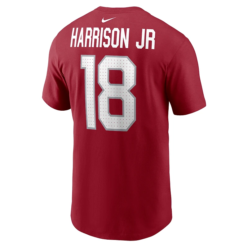 T-shirt Nike Marvin Harrison Jr. Cardinal pour homme avec nom et numéro des Cardinals de l'Arizona