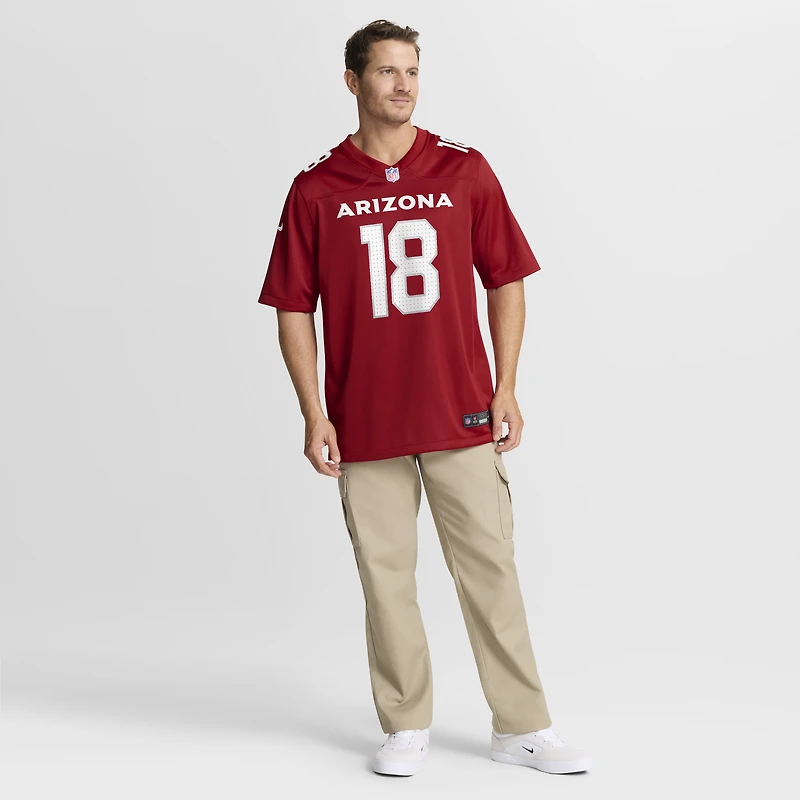 Men's Nike Marvin Harrison Jr. Cardinal Arizona Cardinals  Player Game Jersey