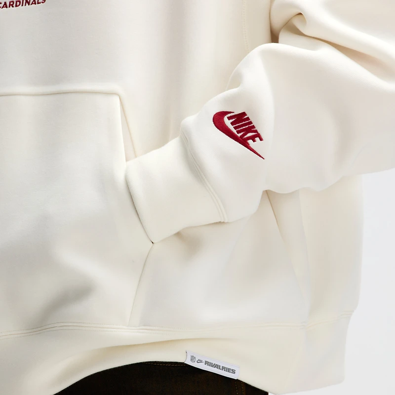 Men's Nike Natural Arizona Cardinals 2025 Rivalries Collection Oversized Tech Fleece Hoodie