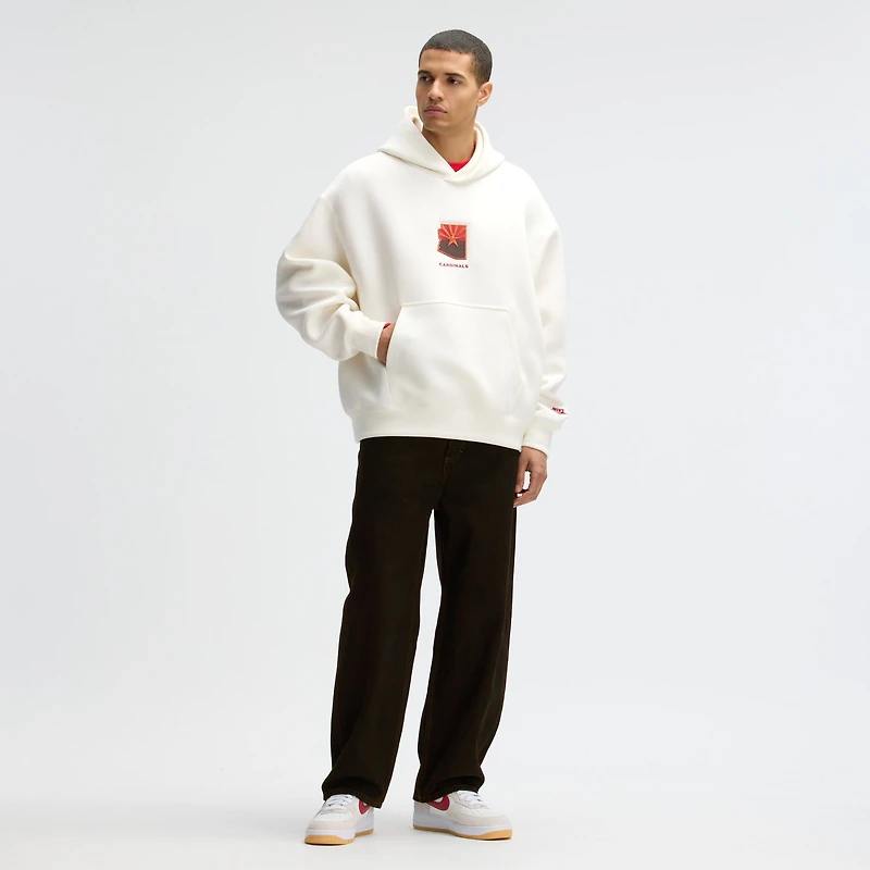 Men's Nike Natural Arizona Cardinals 2025 Rivalries Collection Oversized Tech Fleece Hoodie