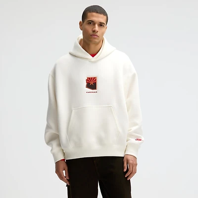 Men's Nike Natural Arizona Cardinals 2025 Rivalries Collection Oversized Tech Fleece Hoodie
