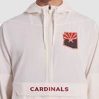 Men's Nike Natural Arizona Cardinals 2025 Rivalries Collection Sideline Anorak Half-Zip Hoodie Jacket