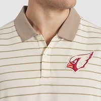 Men's Nike  Natural Arizona Cardinals 2025 Rivalries Collection Sideline Victory Striped Dri-FIT Polo