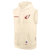 Men's Nike Natural Arizona Cardinals 2025 Rivalries Collection Standard Issue Sideline Dri-FIT Sleeveless Hoodie