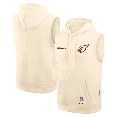 Sweat à capuche sans manches Nike Natural Arizona Cardinals 2025 Rivalries Collection Standard Issue Sideline Dri-FIT pour homme