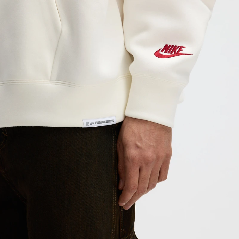 Men's Nike Natural Arizona Cardinals Rivalries Collection Oversized Tech Fleece Hoodie