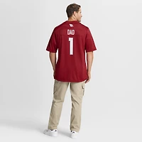 Maillot de match Nike numéro 1 Dad Cardinal Arizona Cardinals pour homme