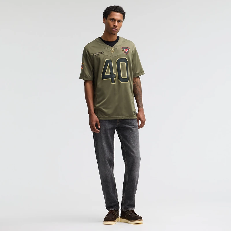 Men's Nike Pat Tillman Olive Arizona Cardinals 2025 Salute to Service Retired Limited Jersey