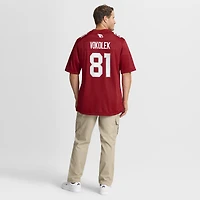 Maillot de match Nike Travis Vokolek Cardinal Arizona Cardinals pour homme