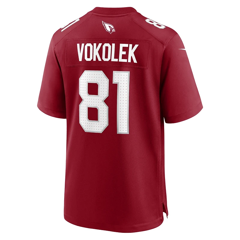 Men's Nike Travis Vokolek  Cardinal Arizona Cardinals Team Game Jersey