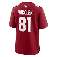 Men's Nike Travis Vokolek  Cardinal Arizona Cardinals Team Game Jersey