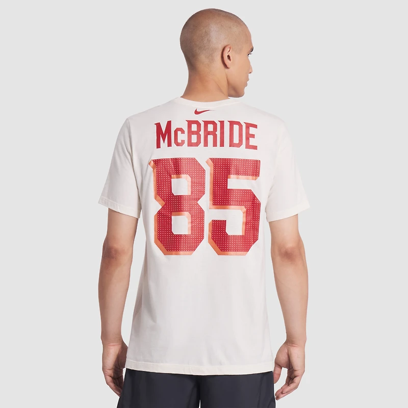 Men's Nike Trey McBride Natural Arizona Cardinals 2025 Rivalries Collection Player Name & Number T-Shirt