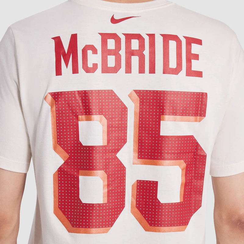 Men's Nike Trey McBride Natural Arizona Cardinals 2025 Rivalries Collection Player Name & Number T-Shirt