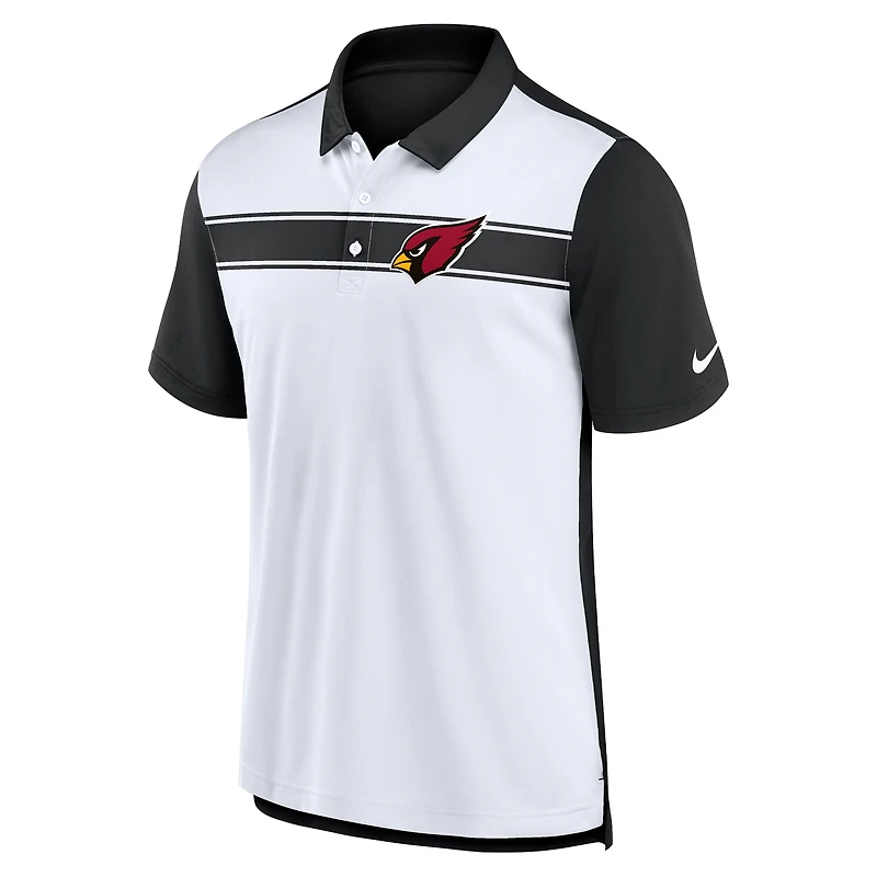 Men's Nike  White/Black Arizona Cardinals Rewind Pique Polo