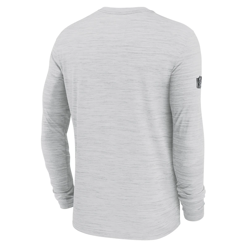 T-shirt à manches longues Nike blanc Arizona Cardinals Sideline Offensive Transition Velocity Dri-FIT pour homme