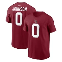 T-shirt Nike Will Johnson Cardinal pour homme, nom et numéro du joueur des Arizona Cardinals