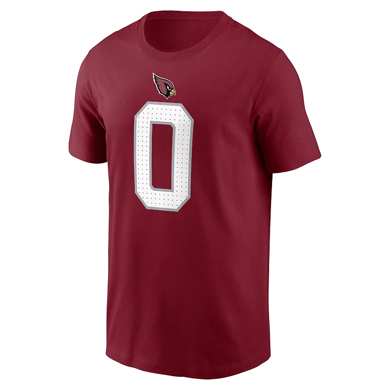 Men's Nike Will Johnson Cardinal Arizona Cardinals Player Name & Number T-Shirt