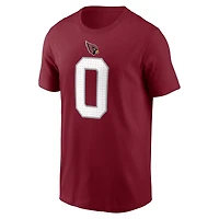 Men's Nike Will Johnson Cardinal Arizona Cardinals Player Name & Number T-Shirt