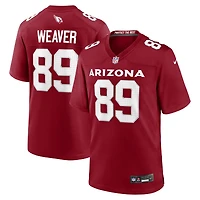 Maillot de match d'équipe Nike Xavier Weaver Cardinal Arizona Cardinals pour homme