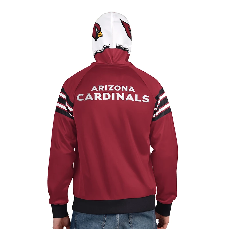 Veste de survêtement à capuche entièrement zippée Pro Player Cardinal/White des Arizona Cardinals pour homme