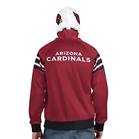 Veste de survêtement à capuche entièrement zippée Pro Player Cardinal/White des Arizona Cardinals pour homme