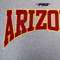 Sweat-shirt Pro Standard Heather Grey pour homme avec écusson des cardinaux de l'Arizona