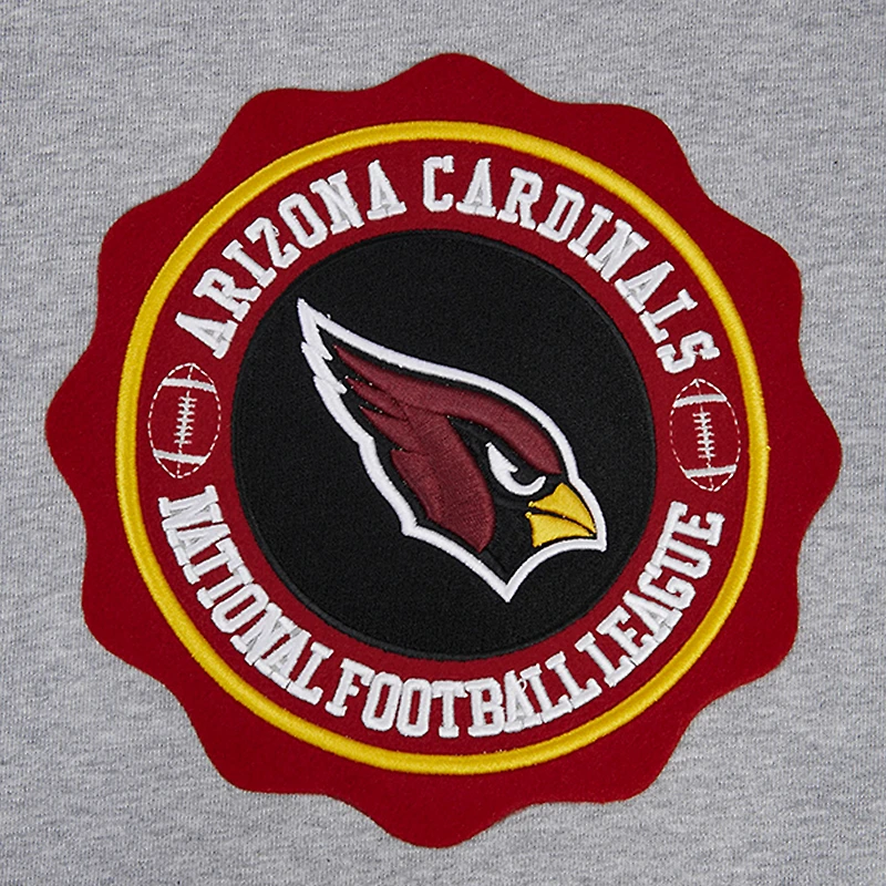 Sweat-shirt Pro Standard Heather Grey pour homme avec écusson des cardinaux de l'Arizona