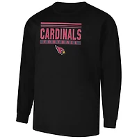 T-shirt à manches longues Pop Big & Tall pour homme, profil noir, Arizona Cardinals