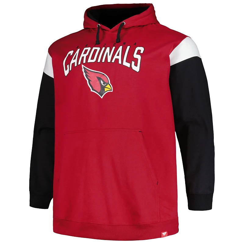 Profil pour hommes Cardinal Arizona Cardinals Big & Tall Trench Battle Pull à capuche