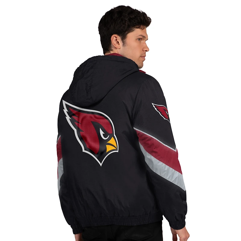 Veste zippée complète pour homme Starter Black/Cardinal Arizona Cardinals Thursday Night Gridiron