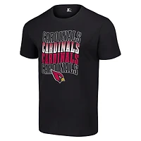 Men's Starter Black Arizona Cardinals Four Team Name Logo T-Shirt