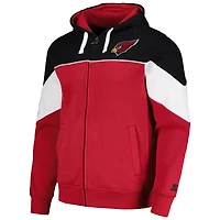 Sweat à capuche entièrement zippé Starter Cardinal/Noir Arizona Cardinals Running Back pour hommes