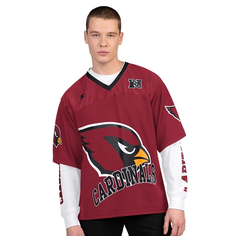 Men's Starter  Cardinal/White Arizona Cardinals Short Sleeve & Long T-Shirt Combo Pack