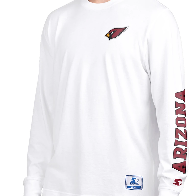 Men's Starter  Cardinal/White Arizona Cardinals Short Sleeve & Long T-Shirt Combo Pack