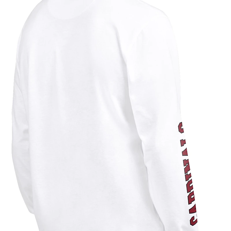 Pack de t-shirts à manches courtes et longues Starter pour hommes, coloris rouge/blanc, Arizona Cardinals