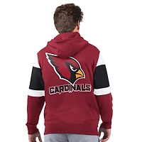 Men's Starter Cardinal Arizona Cardinals Extreme Full-Zip Hoodie