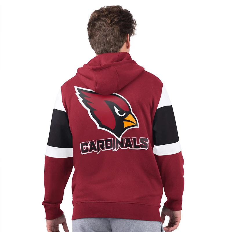 Men's Starter Cardinal Arizona Cardinals Extreme Full-Zip Hoodie