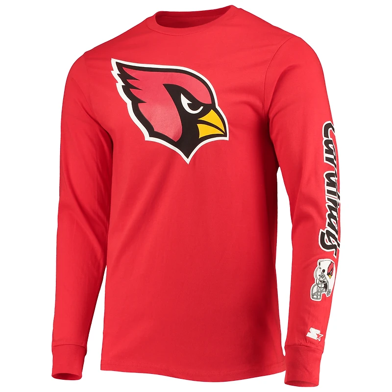 T-shirt à manches longues Starter Cardinal Arizona Cardinals pour homme