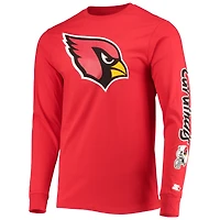 T-shirt à manches longues Starter Cardinal Arizona Cardinals pour homme