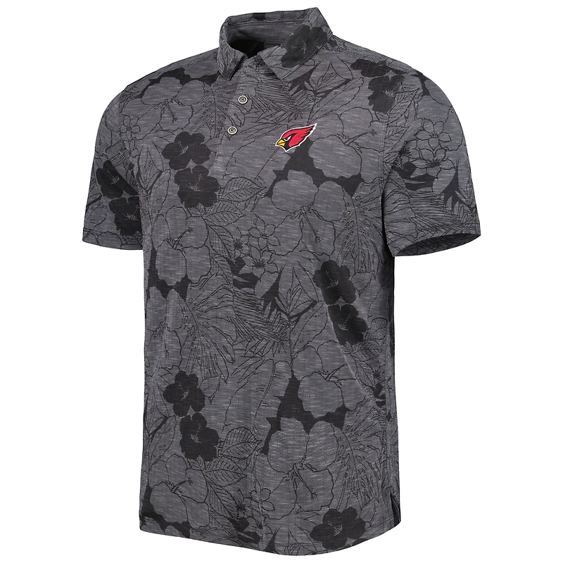 Polo Tommy Bahama noir pour homme Arizona Cardinals Miramar Blooms