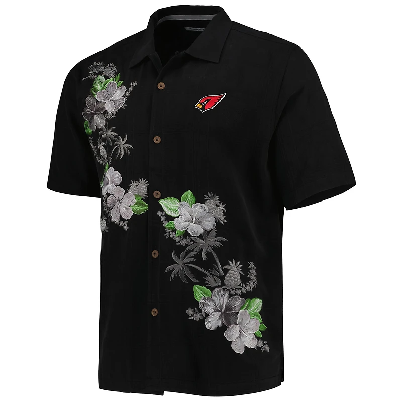 Chemise boutonnée pour homme Tommy Bahama Black Arizona Cardinals Sport Azule Oasis Camp
