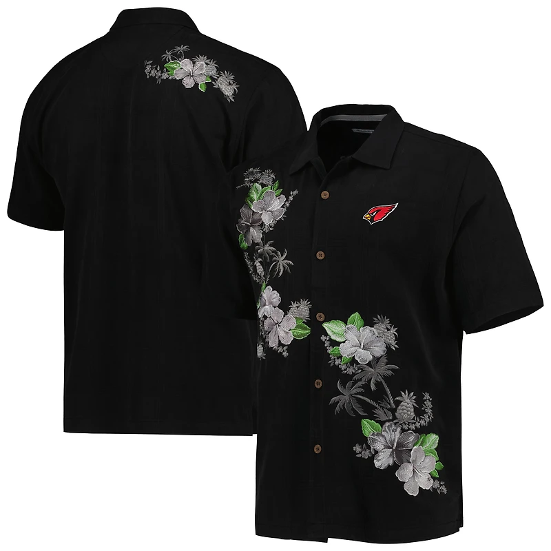 Chemise boutonnée pour homme Tommy Bahama Black Arizona Cardinals Sport Azule Oasis Camp
