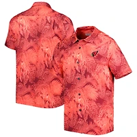 Chemise boutonnée Tommy Bahama Cardinal Arizona Cardinals Coast Luminescent Fronds Camp IslandZone pour homme