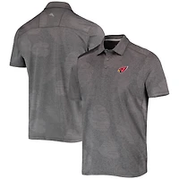 Men's Tommy Bahama Charcoal Arizona Cardinals Palm Coast Delray Frond Allover IslandZone Polo