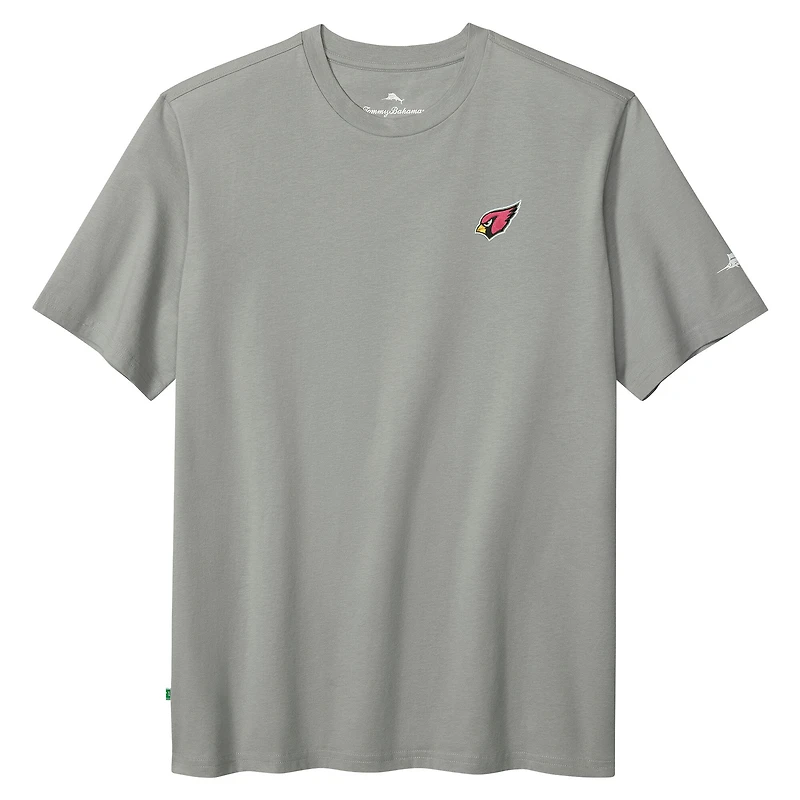 T-shirt Tommy Bahama gris pour homme, motif Huddle & Hang Tens des Cardinals de l'Arizona